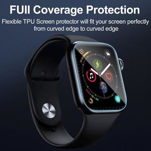 ฟิล์มไฮโดรเจล TPU แบบยืดหยุ่นสำหรับ Apple Watch Series 12 ขนาด 42/46 มม. ป้องกันรอยขีดข่วน ครอบคลุมเต็มหน้าจอ ป้องกันรอยขีดข่วนแบบใสสำหรับนาฬิกา - Product Image 1