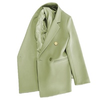 Blazer élégant décontracté pour femme, style coréen, rose lotus, double boutonnage, nouvelle collection printemps-automne, vente en gros