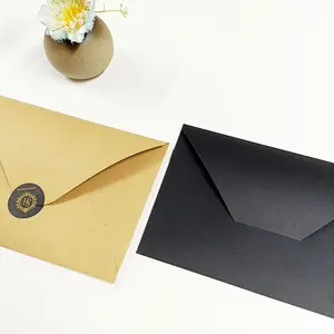 Buste di carta personalizzate oro lusso europa commercio all'ingrosso buste stampate busta regalo stampa Offset