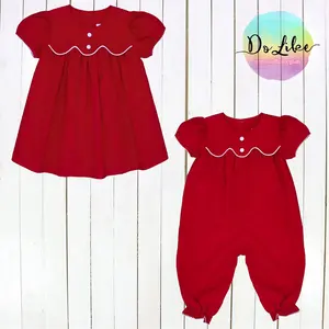 Baumwolle Kinder Kleidung Phantasie Baby Mädchen Kleider Großhandel Weihnachten Säugling Stram pler