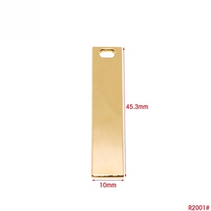 Etiquetas colgantes de <span class=keywords><strong>Metal</strong></span> personalizadas de gama alta, etiquetas de logotipo de marca Rectangular en blanco para bolso, colgantes de placa de logotipo de empresa grabados para ropa - Product Image 4