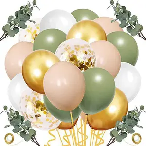 Nuovo palloncino color A-mazon palloncino di colore verde retrò festa di caccia di compleanno della sposa