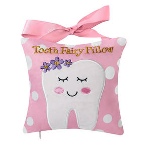 7619 Cute Pink Smile <strong>Tooth</strong> <strong>Fairy</strong> <strong>Pillow</strong> with Pocket Gift Bags for Kids Boys Girls Easy Hanging Machine Wash <strong>Pillow</strong> <strong>Tooth</strong> <strong>Fairy</strong> - Product Image 1