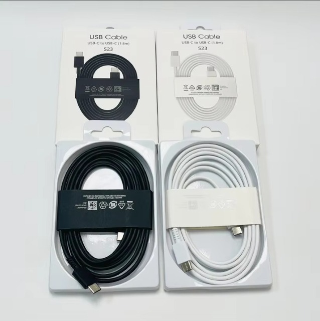 USB C to USB C Fast Charging Cable 1.8m Type C Charger Cord for Samsung Galaxy S23 S22 S24 S25 S26 Ultra