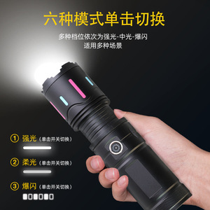 ไฟฉาย LED 30W แบบชาร์จได้ ตัวเรือนอลูมิเนียมอัลลอยด์ สำหรับงานกลางแจ้ง พร้อมฟังก์ชั่นหรี่ไฟ - Product Image 3