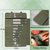 BSCI sacs à outils de couteau en toile cirée imperméable personnalisés étui peut contenir un sac de rouleau de couteau de Chef de voyage