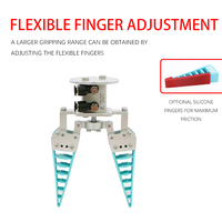 Pince flexible : Main robotique bionique à doigts flexibles, pneumatique adaptative souple, électrique, pince flexible