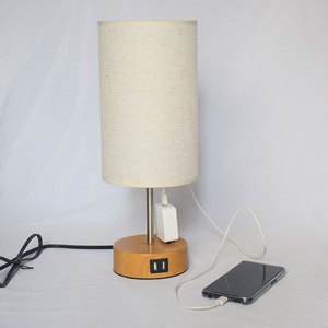 Khách sạn hiện đại vải bảng đèn linh hoạt đơn giản bàn đèn với USB-C + A + ổ cắm sạc cổng - Product Image 2