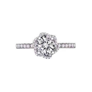 Anillo de Compromiso de Oro de 18k con Diamante Blanco de Laboratorio, Anillo de Boda con Diamante, Joyería de Diamantes - Product Image 1