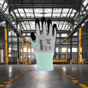 ANSI Anti Slash Sandy Nitrile Gants de sécurité Construction du fabricant Entrejambe renforcé avec doublure HPPE Protection des mains - Product Image 2