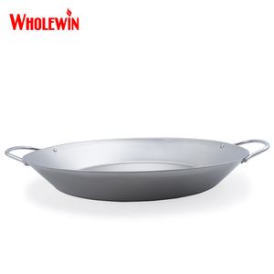 Spanish Steel Wok <strong>Pan</strong> Chef Grill <strong>Pan</strong> for BBQ and <strong>Paella</strong> Induction Compatible Metal Cooking <strong>Pan</strong> for Home Use - Product Image 5