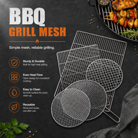 Grille rectangulaire en acier inoxydable à mailles carrées, surélevée, pour barbecue, four, fumoir, friteuse à air, camping et utilisation extérieure