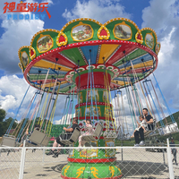 Installations de parc d'attractions chaîne carrousel chairoplane 24 manèges balançoire au plafond chaise volante