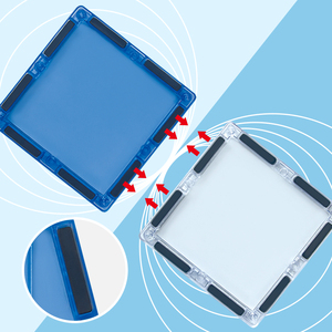 Piastrelle magnetiche Set di blocchi di costruzione per ragazzi ragazze in età prescolare educativo magneti stelo impilabile giocattoli - Product Image 4