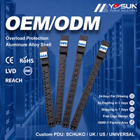 PDU industrielle 3P pour armoire de serveur, unité de distribution d'alimentation avec prises US, UK, EU, montage en rack américain, disjoncteur 12 voies