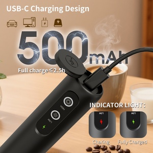 Portable 2 Speeds 2 Whisk Rechargeable Milk Frother Electric Whisk Electric Milk Frother Automatic Milk Frother - Product Image 6