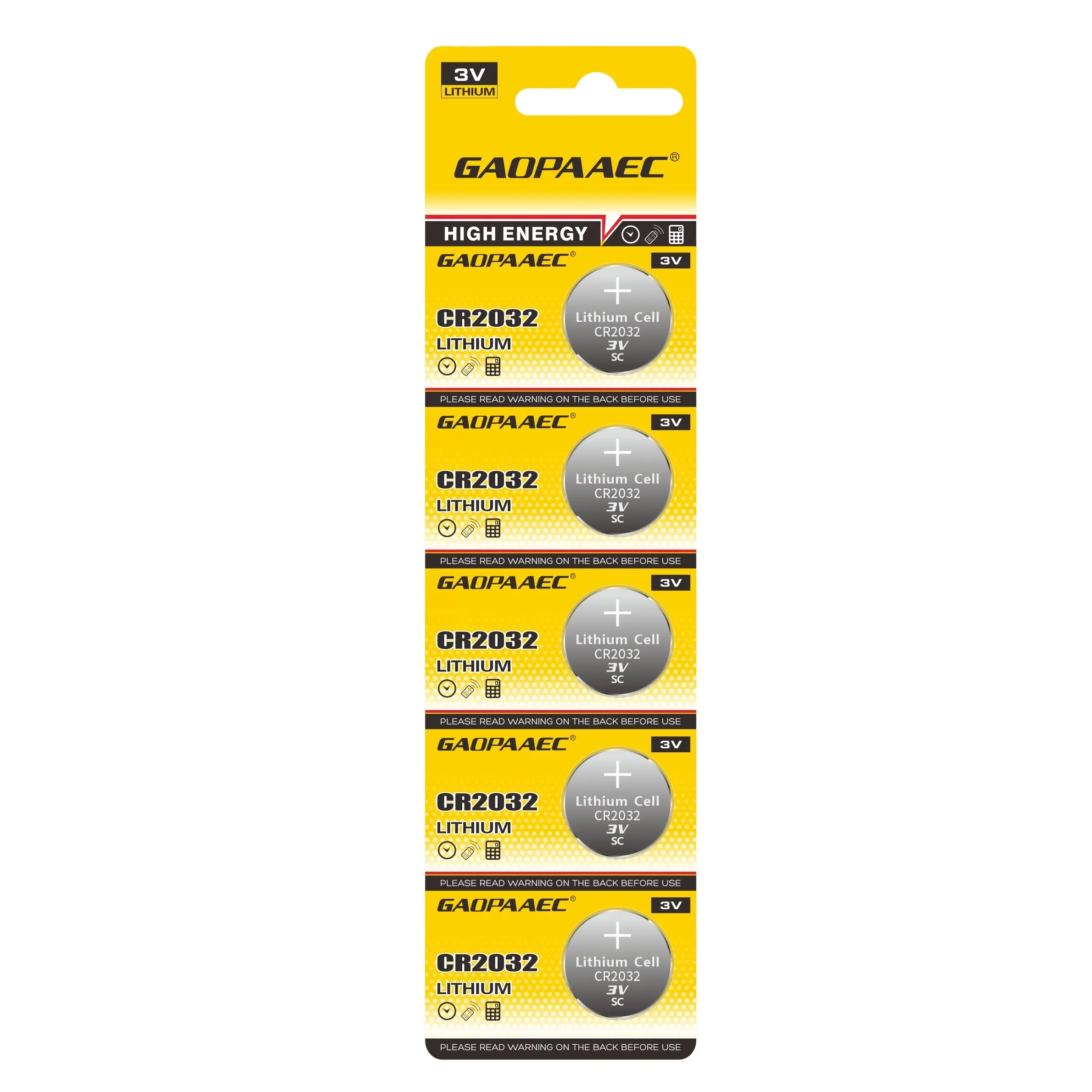 Batteries bouton au lithium 3V hautes performances CR2032 CR2025 CR2016 pour appareils spécialisés miniatures