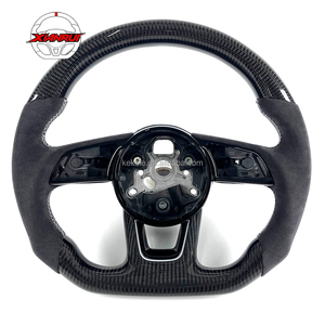 Volante de Fibra de Carbono Real para <span class=keywords><strong>Audi</strong></span> 17-22 <span class=keywords><strong>RS</strong></span> a S 3 <span class=keywords><strong>4</strong></span> 5, Accesorios Interiores para Automóvil, Personalizable - Product Image 1