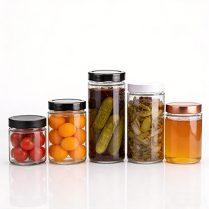 Bocal en verre haut de 500 ml, 720 ml, 1000 ml avec couvercle à visser pour le stockage de cornichons et de sauces - Product Image 5