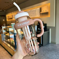 2024 Offre Spéciale 1200ml réutilisable personnaliser bouteille d'eau en plastique gobelet avec paille et poignée et infuseur avec couvercle en paille