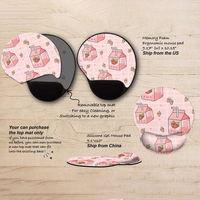 Tapis de bureau en caoutchouc de couleur rose rêveuse, doux, élastique et écologique, taille personnalisée, à bords cousus, pour ordinateur, table d'étude à domicile