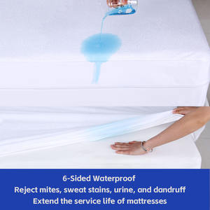 Housse de matelas imperméable intégrale avec fermeture éclair - <span class=keywords><strong>Protection</strong></span> anti-acariens 100% polyester - Product Image 2