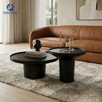 Fabricant chinois, prix d'usine, vente en gros de meubles, salon, ensemble de table basse et canapé d'angle en métal noir rond 2 en 1
