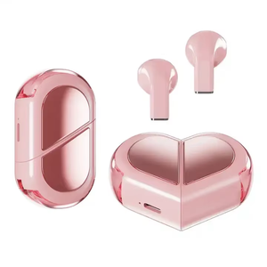 Neue Mädchen Rosa Herz Kabellose Kopfhörer TWS Geräuschunterdrückung Stereo-Kopfhörer High-Fidelity Musik In-Ear-Ohrhörer - Product Image 1