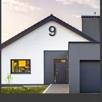 Plaque de porte extérieure moderne de 30 cm pour numéro de maison flottant, signalisation de boîte aux lettres, marquage d'adresse de bâtiment, haute qualité