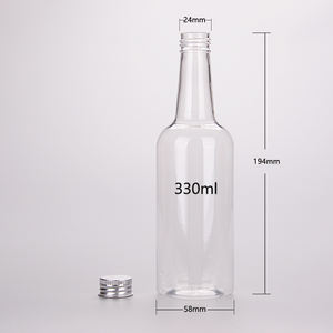 Botellas de <span class=keywords><strong>Vino</strong></span> de Plástico PET Transparente de 330 ml, Aptas para Alimentos, en Existencia, Venta al por Mayor, Botellas Desechables Vacías de PET para Bebidas con Tapa - Product Image 6