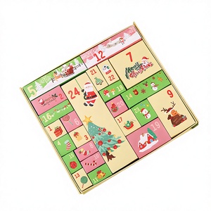 Custom Disposable Rigid Paperboard Mystery Advent Calendar <b>Christmas</b> Theme Countdown <b>Gift</b> <b>Box</b> with 24 Drawers for Candle Wallet - Product Image 3