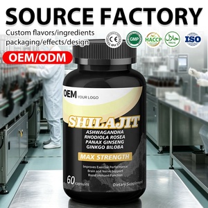 Capsules de Shilajit en gros OEM avec Ashwagandha et Panax Ginseng – Stimulant Énergétique pour Améliorer la Force Masculine et la Performance Cérébrale – Suppléments à Base de Plantes - Product Image 1