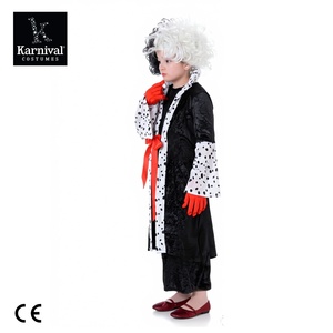 بيع بالجملة فتاة مدام الشيطان بدلة عائلية هالوين كرنفال تأثيري زي شعبية التلفزيون والفيلم بما في ذلك شعر مستعار وقفازات - Product Image 3