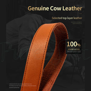 Accesorios para perros de alta calidad Diseños de hebilla de metal Correas de collar para mascotas al aire libre Correa de perro de cuero impermeable - Product Image 3