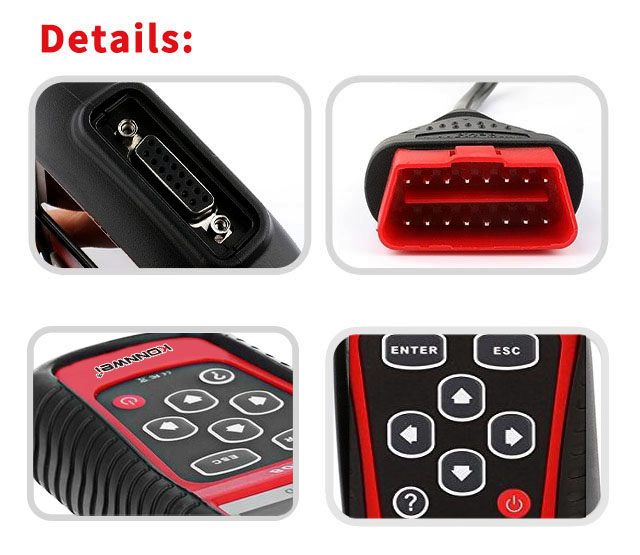 KONNWEI Wholesale OBD2 EOBD Car Diagnostic Tool for 12V Gasoline Diesel Vehicles Hot Sale in European American Market