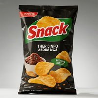 100g 500g sac de joint arrière imprimé personnalisé de qualité alimentaire croustilles collations soufflées sac d'emballage étanche à l'humidité