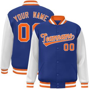 Blouson universitaire personnalisé pour hommes, femmes et jeunes – Veste bomber de baseball avec nom et numéro brodés – Style preppy pour l'automne - Product Image 1