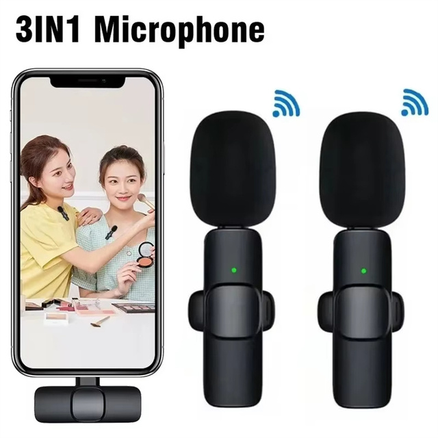 Noise-canceling Microphone for Online Influencers and Live Streamers 20-meter Unobstructed Reception for Ins Vlog Teaching