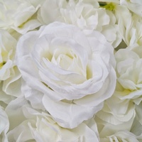 Mur de Fleurs Roses Artificielles en Tissu 3D pour Décoration Murale