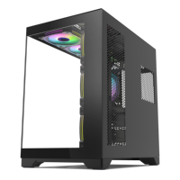 Tour de bureau panoramique en verre trempé avec verre latéral lcd boîtier de pc blanc armoire cpu atx boîtier d'ordinateur de jeu de refroidissement