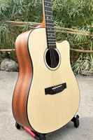 Aiersi Brand Wholesale Price 41 Inch String Instrument Cutaway Spruce Mahogany Body Dreadnought OMBody Acoustic Guitar