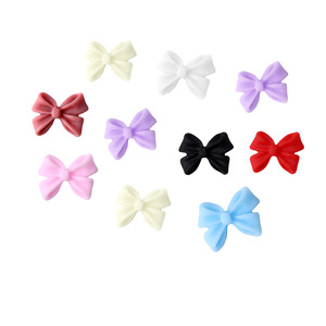 3D Resin <b>Bow</b> Nail Charms Kawaii Black Pink <b>Red</b> White Butterfly Ornaments for Wearable Nail Art - Product Image 2