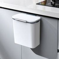 Poubelle murale pliable pour porte d'armoire de cuisine, seau de rangement