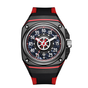 Reloj Mecánico para Hombre HANBORO Serie Ojo del Diablo, Caja de Acero Inoxidable, Correa de Cuero Vacuno, Esfera de Cristal, Manecillas Grandes Luminosas, <span class=keywords><strong>5BAR</strong></span> - Product Image 3