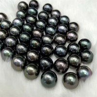 Perles de Tahiti en vrac, naturelles, noires/vertes, qualité AAAAA, parfaites pour la fabrication de bijoux