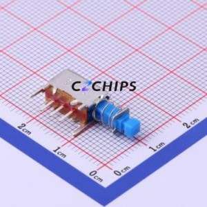 SPPJ311500 Push Button Switch Through hole Switch Single Pole Single Throw No Lock Square Plunger Right Angle Insert - Product Image 1