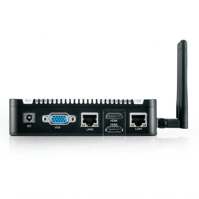 Intel J1900 CPU Fanless Industrial Box PC for Digital Signage Media Player NIS-B987 Thin Client with Dual LAN/2*HDM(I) + 1*VGA