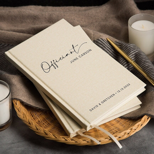 Cuaderno de Lino con Forro, Diseño de Agenda, 5x7 Pulgadas, Diario de Tapa Dura de Lujo Personalizado para Discursos, Bodas, Regalo para Pastor o Anfitrión - Product Image 1