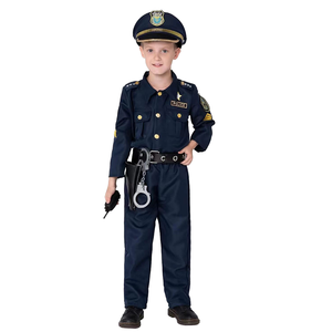 Disfraz de Juego de Roles de Profesiones para Niños, Uniforme Azul Marino, Gorra, Cinturón, Accesorios de Juguete, Unisex, Halloween, Día de las Profesiones - Product Image 2