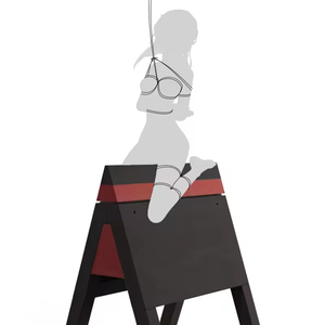 เก้าอี้เซ็กซ์ปรับระดับได้สีดำสำหรับเฟติช BDSM ใช้สำหรับเกมอีโรติกและการใช้งานในดันเจี้ยน - Product Image 3